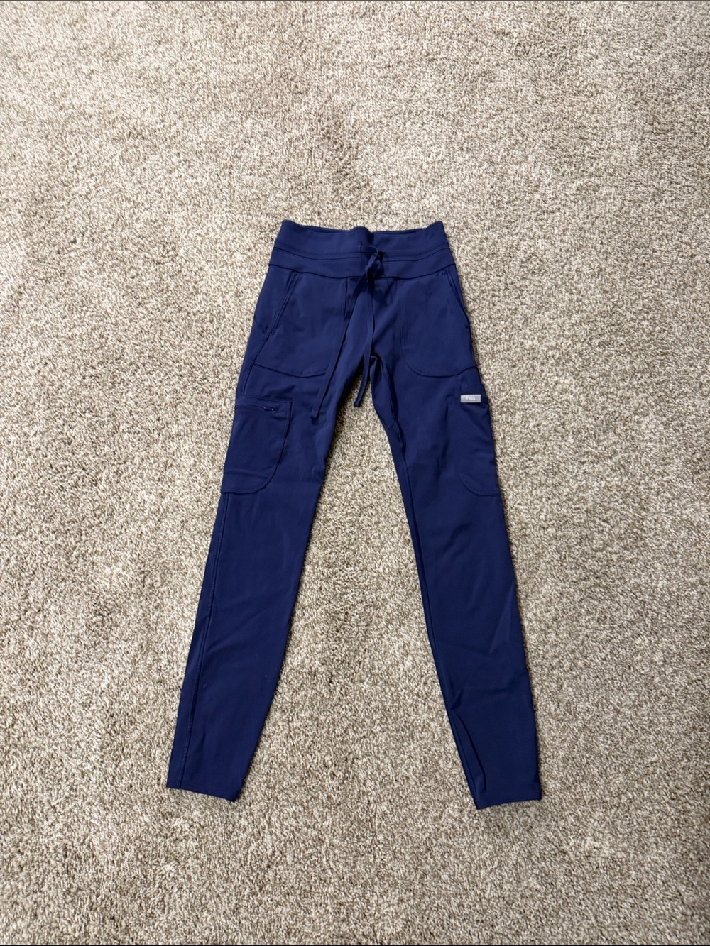 NWT Figs Navy Cargo Leggings with Drawstring